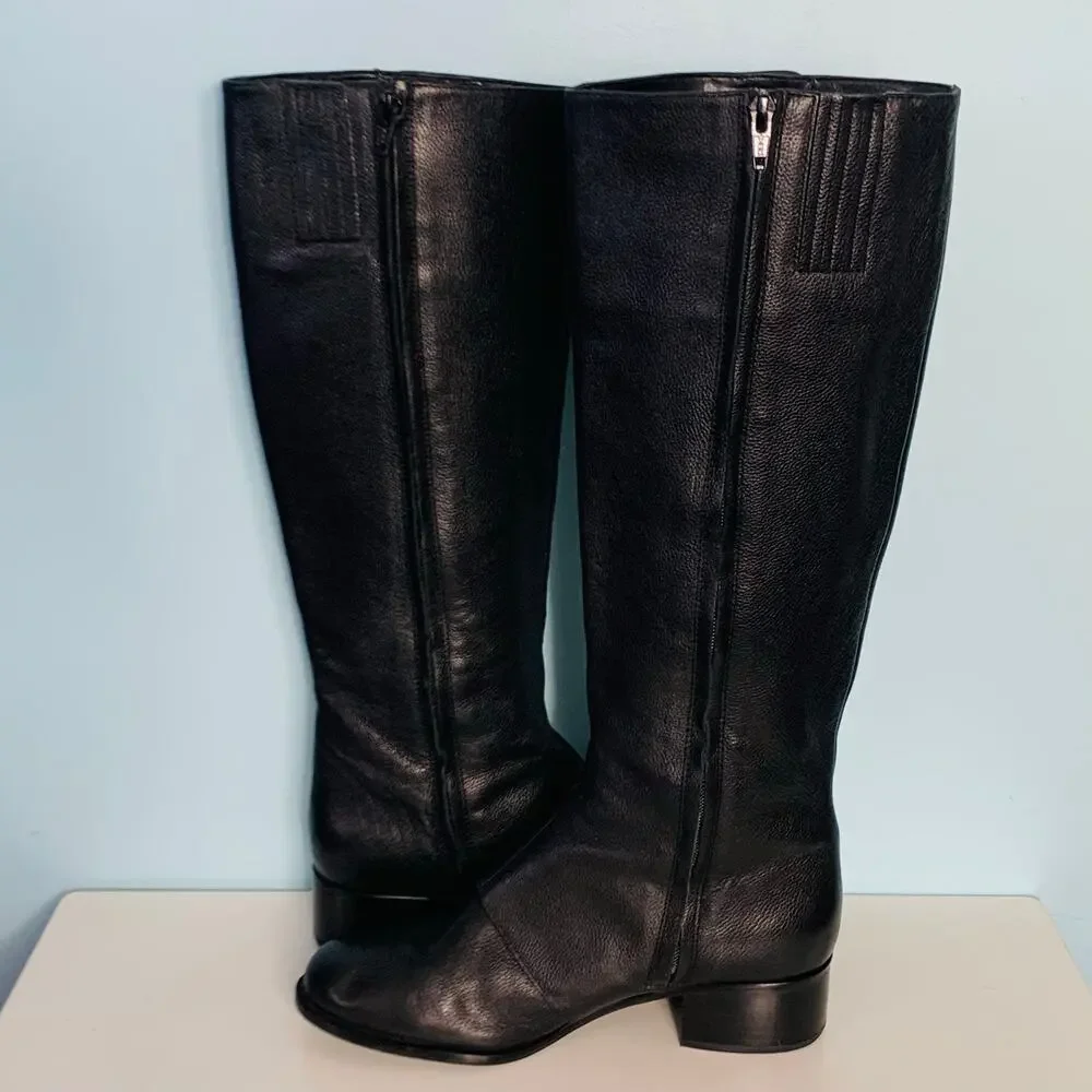 Michael Kors Black Leather Maisie Boots Size 8 - Picture 7 of 10